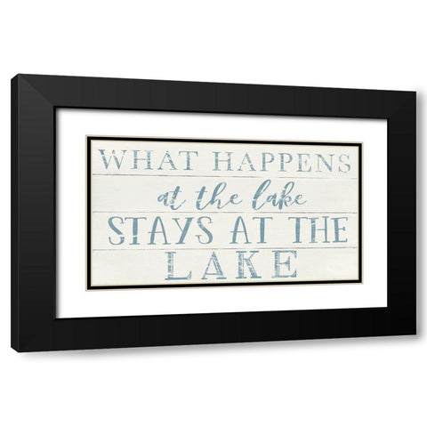 The Lake Black Modern Wood Framed Art Print with Double Matting by CAD Designs
