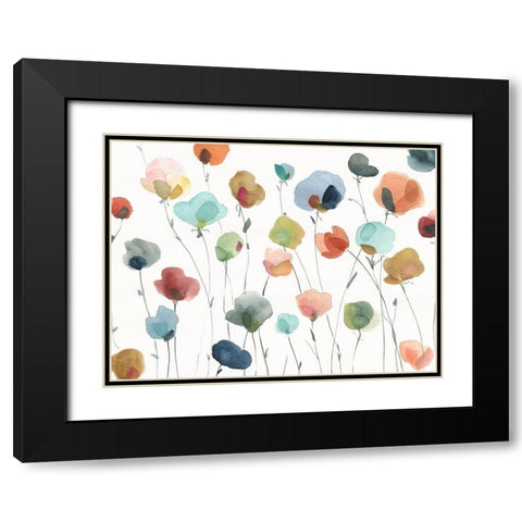 Lollipop Field Black Modern Wood Framed Art Print with Double Matting by Robinson, Carol