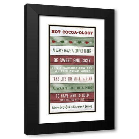 Hot Cocoa-ology Black Modern Wood Framed Art Print with Double Matting by Carpentieri, Natalie