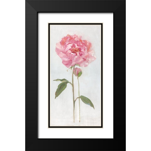 Peony I Black Modern Wood Framed Art Print with Double Matting by Swatland, Sally