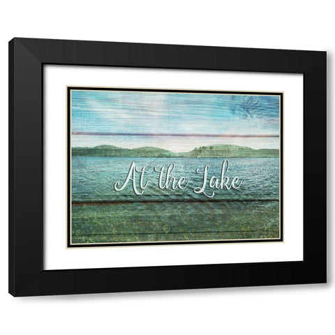 At the Lake Black Modern Wood Framed Art Print with Double Matting by Jill, Susan