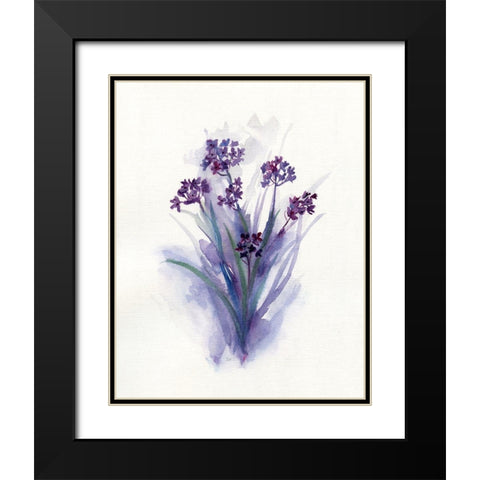 Pretty in Purple II Black Modern Wood Framed Art Print with Double Matting by Nan