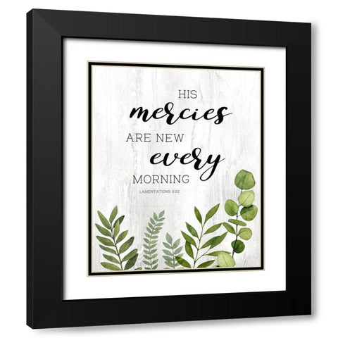 Mercies Black Modern Wood Framed Art Print with Double Matting by Knutsen, Conrad