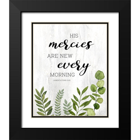 Mercies Black Modern Wood Framed Art Print with Double Matting by Knutsen, Conrad