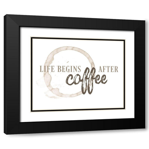 After Coffee Black Modern Wood Framed Art Print with Double Matting by CAD Designs