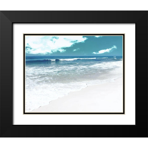 Rolling Wave Black Modern Wood Framed Art Print with Double Matting by Nan