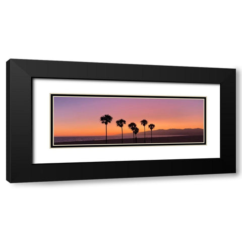 Sunset on Santa Monica Black Modern Wood Framed Art Print with Double Matting by Carpentieri, Natalie