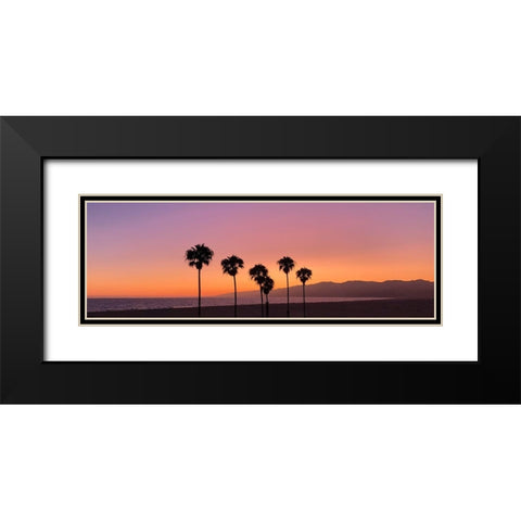 Sunset on Santa Monica Black Modern Wood Framed Art Print with Double Matting by Carpentieri, Natalie