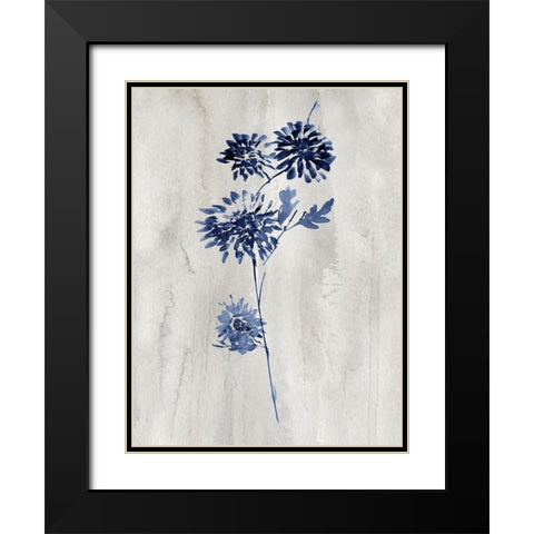 Indigo Botanical IV Black Modern Wood Framed Art Print with Double Matting by Knutsen, Conrad