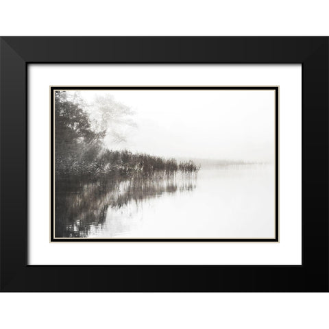Taupe Misty Black Modern Wood Framed Art Print with Double Matting by Weisz, Irene