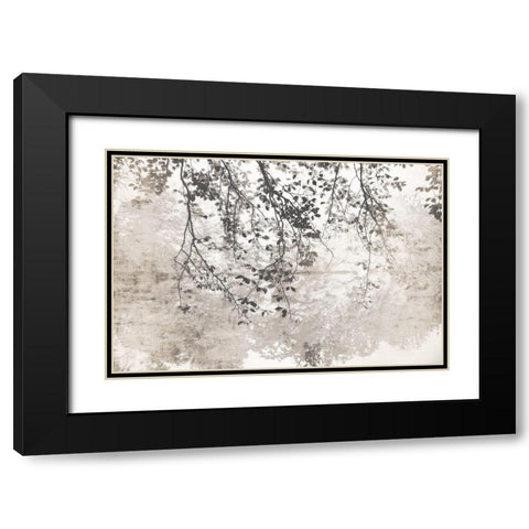 Taupe Soft Reflection Black Modern Wood Framed Art Print with Double Matting by Weisz, Irene