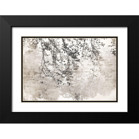 Taupe Soft Reflection Black Modern Wood Framed Art Print with Double Matting by Weisz, Irene