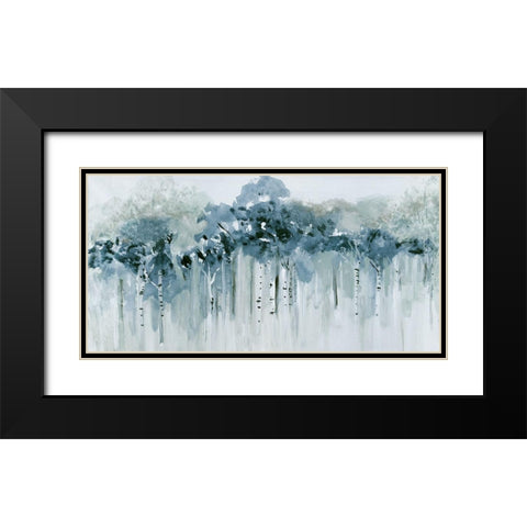Blue Birch Morning Black Modern Wood Framed Art Print with Double Matting by Jill, Susan