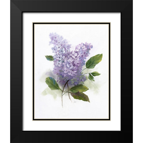 Lilac Romance II Black Modern Wood Framed Art Print with Double Matting by Nan