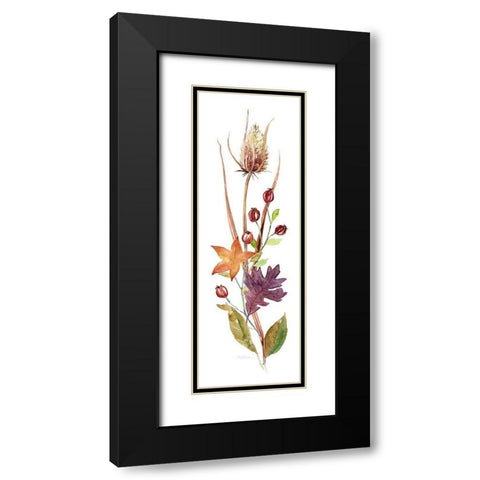 Autumn Botanical I Black Modern Wood Framed Art Print with Double Matting by Robinson, Carol