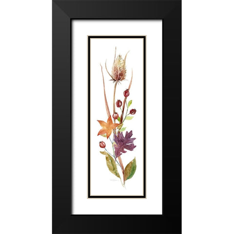 Autumn Botanical I Black Modern Wood Framed Art Print with Double Matting by Robinson, Carol
