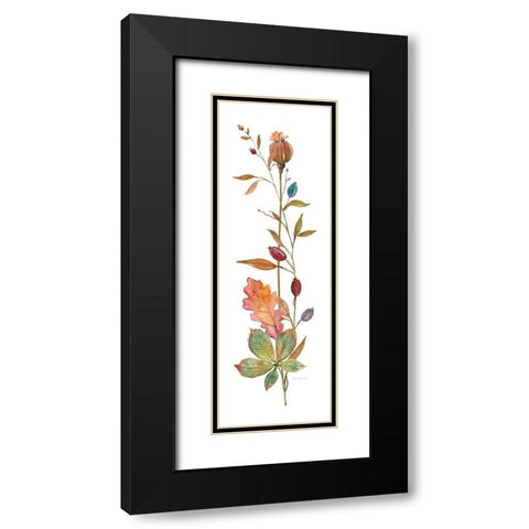 Autumn Botanical III Black Modern Wood Framed Art Print with Double Matting by Robinson, Carol