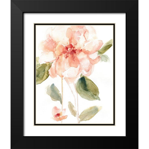 Single Perfect Bloom I Black Modern Wood Framed Art Print with Double Matting by Robinson, Carol