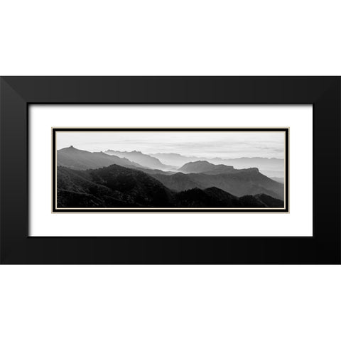 Jinshanling Mountains Black Modern Wood Framed Art Print with Double Matting by Delimont, Danita