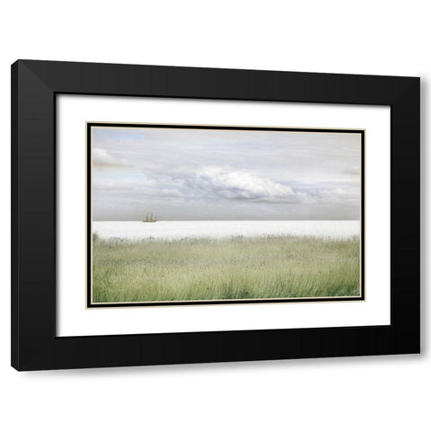 Wind in Favor Black Modern Wood Framed Art Print with Double Matting by Van de Goor, Lars