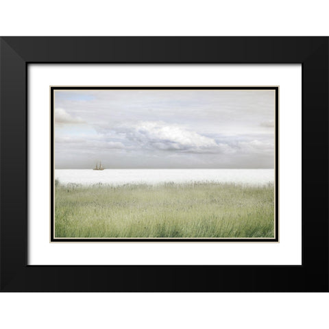 Wind in Favor Black Modern Wood Framed Art Print with Double Matting by Van de Goor, Lars