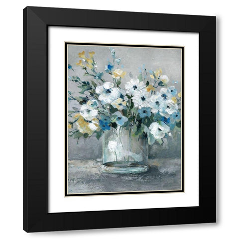 Sweetest Blossoms Black Modern Wood Framed Art Print with Double Matting by Robinson, Carol