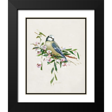 Spring Song Blue Bird I Black Modern Wood Framed Art Print with Double Matting by Swatland, Sally