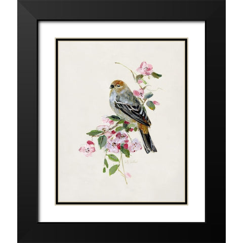 Spring Song Blue Bird II Black Modern Wood Framed Art Print with Double Matting by Swatland, Sally