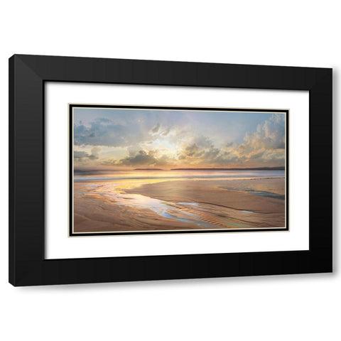 Across the Way Black Modern Wood Framed Art Print with Double Matting by Calascibetta, Mike