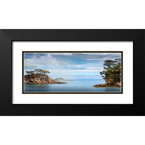 Coastal Sanctuary Black Modern Wood Framed Art Print with Double Matting by Calascibetta, Mike