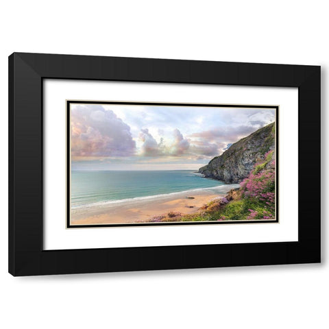 Cliffs of Time Black Modern Wood Framed Art Print with Double Matting by Calascibetta, Mike