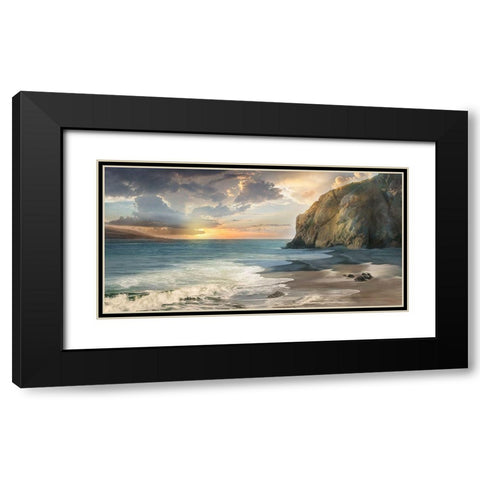 Private Cove Black Modern Wood Framed Art Print with Double Matting by Calascibetta, Mike