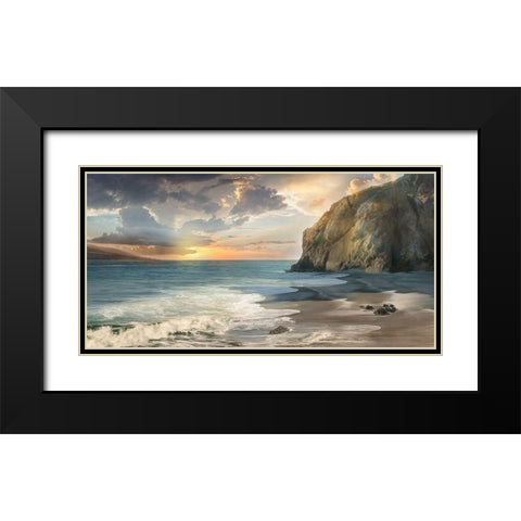 Private Cove Black Modern Wood Framed Art Print with Double Matting by Calascibetta, Mike