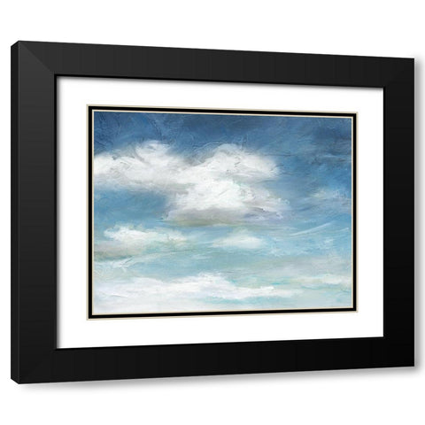 Cloud Drama Black Modern Wood Framed Art Print with Double Matting by Nan