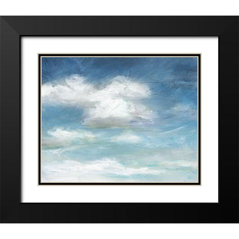 Cloud Drama Black Modern Wood Framed Art Print with Double Matting by Nan