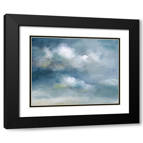 Cloud Poetry Black Modern Wood Framed Art Print with Double Matting by Nan