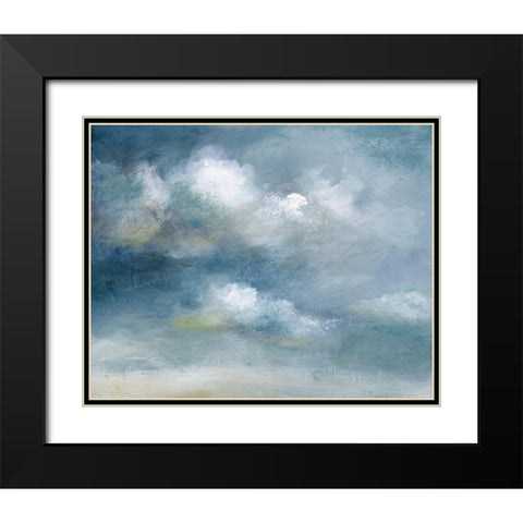 Cloud Poetry Black Modern Wood Framed Art Print with Double Matting by Nan