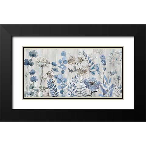 Blue Meadow Black Modern Wood Framed Art Print with Double Matting by Knutsen, Conrad