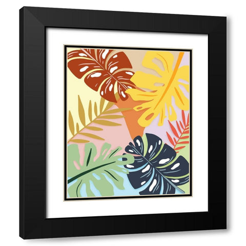 Tropical Foliage II Black Modern Wood Framed Art Print with Double Matting by Carpentieri, Natalie
