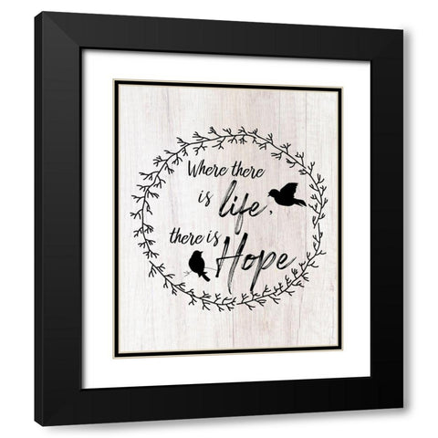 There is Hope Black Modern Wood Framed Art Print with Double Matting by Santiago, Daniela