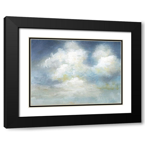 Cloud Drama Black Modern Wood Framed Art Print with Double Matting by Nan