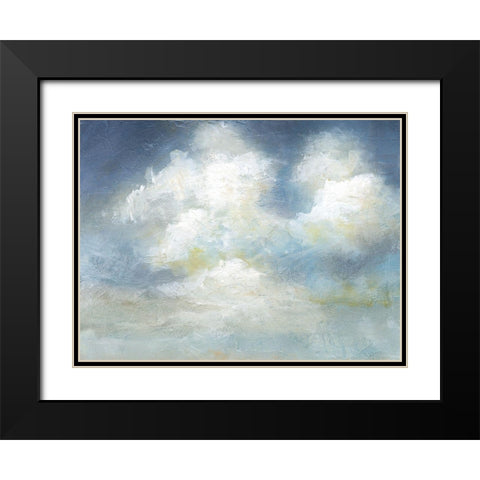 Cloud Drama Black Modern Wood Framed Art Print with Double Matting by Nan