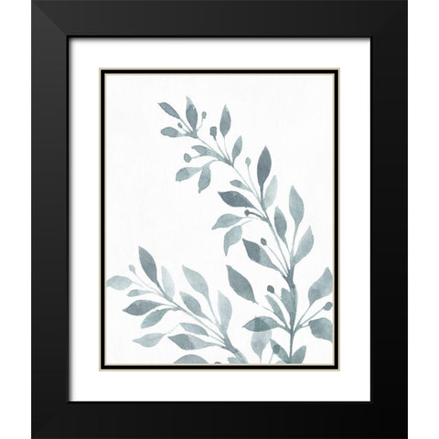 Blue Botanical Wash I Black Modern Wood Framed Art Print with Double Matting by Knutsen, Conrad