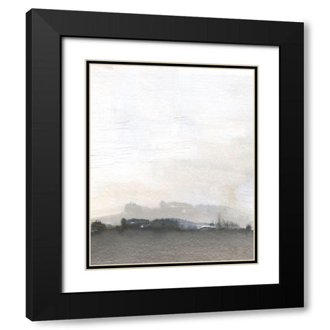 Miles Away II Black Modern Wood Framed Art Print with Double Matting by Jill, Susan