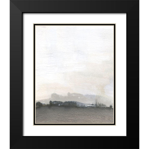 Miles Away II Black Modern Wood Framed Art Print with Double Matting by Jill, Susan