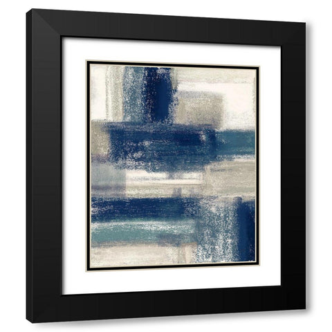 Blue Horizon I Black Modern Wood Framed Art Print with Double Matting by Jill, Susan