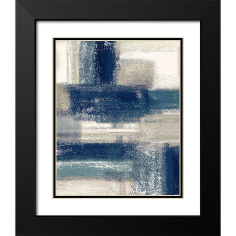 Blue Horizon I Black Modern Wood Framed Art Print with Double Matting by Jill, Susan