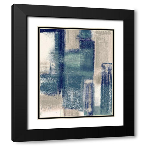 Blue Horizon II Black Modern Wood Framed Art Print with Double Matting by Jill, Susan