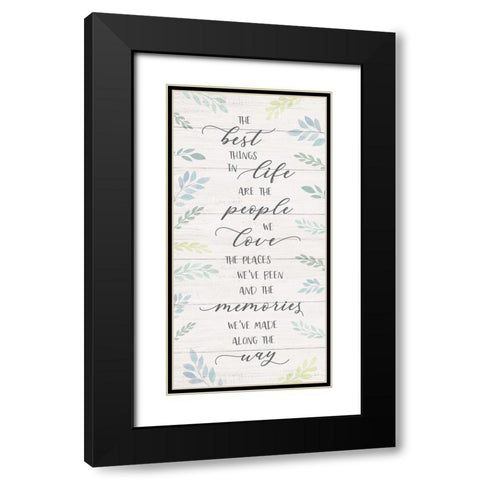 Best Things Black Modern Wood Framed Art Print with Double Matting by Carpentieri, Natalie