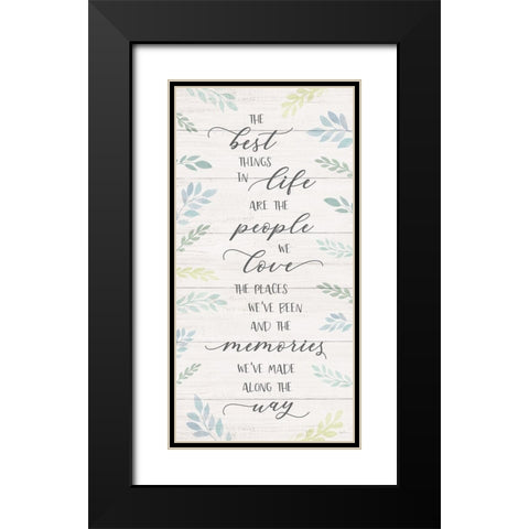 Best Things Black Modern Wood Framed Art Print with Double Matting by Carpentieri, Natalie